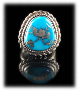 American Turquoise Ring - Morenci Turquoise